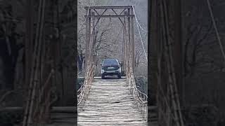 Езда по немецкому подвесному мосту через реку Бзыбь. (Абхазия). Ваш #ДругИзСочи