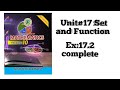 class 10 maths sindh text board jamshoro chap 17 set and function Ex:17.2 complete