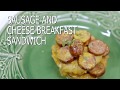 Sausage and Cheese breakfast sandwich in a Mug