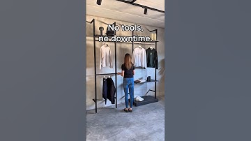 Retail display hack for a dynamic store interior #interiordesign #visualmerchandising #storedesign