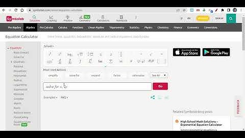 Solving an Equation for a Variable using Symbolab Tutorial Video