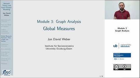 Network Theory & I/O Modeling | Module 3.4 – Graph Analysis: Global Measures