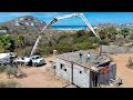 Huge Pump Truck Pours Concrete Roof in Mexico