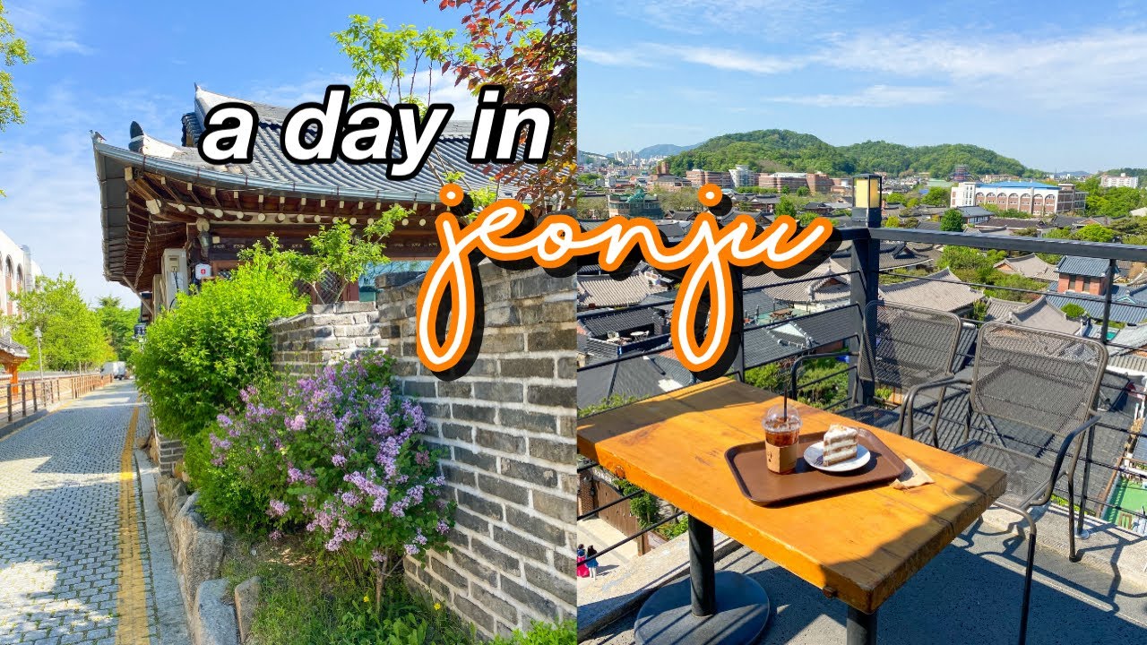 a day outside of seoul in jeonju, korea travel VLOG // hanok village, cafe & sunshine ☀️🇰🇷