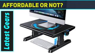 Monitor Stand Riser for Desk 360° Rotation Best Space Saving Setup Upgrade