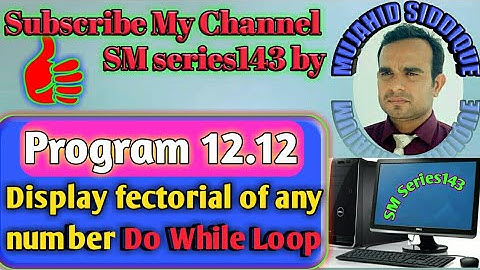 program Display fectorial of any number using do while loop in c language/programing (urdu/hindi)