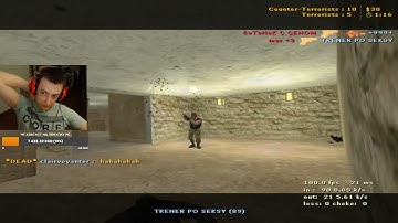 Девочка сделала прекрасный kill с knife известного стримера fastcup.net cs 1.6