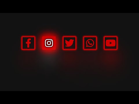 Neon Glow Icons Using HTML AND CSS | CSS NEON GLOW EFFECT