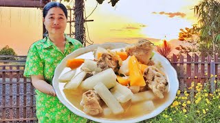 Pork bone soup with radish recipe