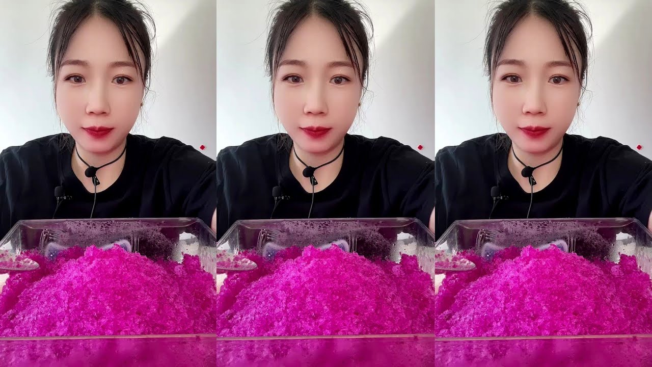 ASMR ICE EATING QIAN MUKBANG