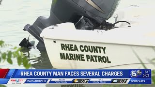 Rhea County man faces several charges after stealing several cars, driving one into TN River