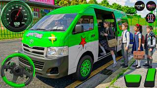 밴 시뮬레이터 게임 3D: 도시 통학 밴 픽업 및 드롭 시뮬레이터 게임 2026 업데이트 - 안드로이드 게임 플레이 screenshot 4