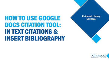 How to use Google Docs Citation Tool: In Text Citations & Insert Bibliography / pt. 2, MLA
