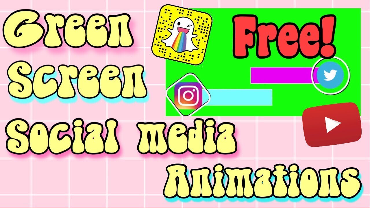 Top 10 Green Screen Animated Social media | Sprinkleofalicex