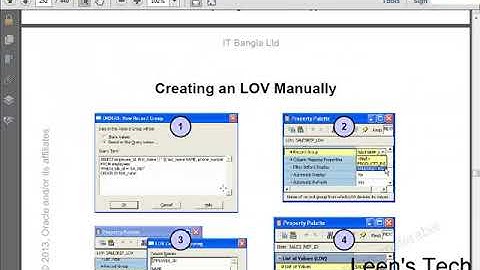 Oracle Forms 10g Tutorial in Bangla: Creating an LOV Manually