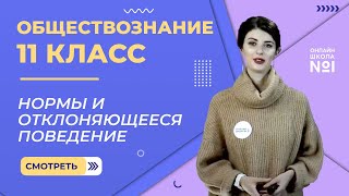 Видеоурок 13. Нормы и отклоняющееся поведение. Обществознание 11 класс