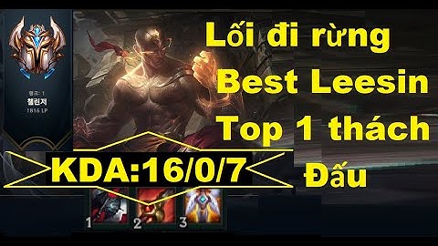 Lối Đi Rừng Của Best Leesin Top 1 Thách Đấu -Combo Không Một Động Tác Thừa