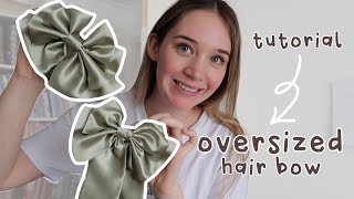 oversized XL hair bow tutorial viral in trend hair accessory for 2024 popular DIY teens and adult by Taylah Rose 8,513 views 3 months ago 12 minutes, 5 seconds