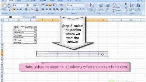 Transpose in Excel 2007