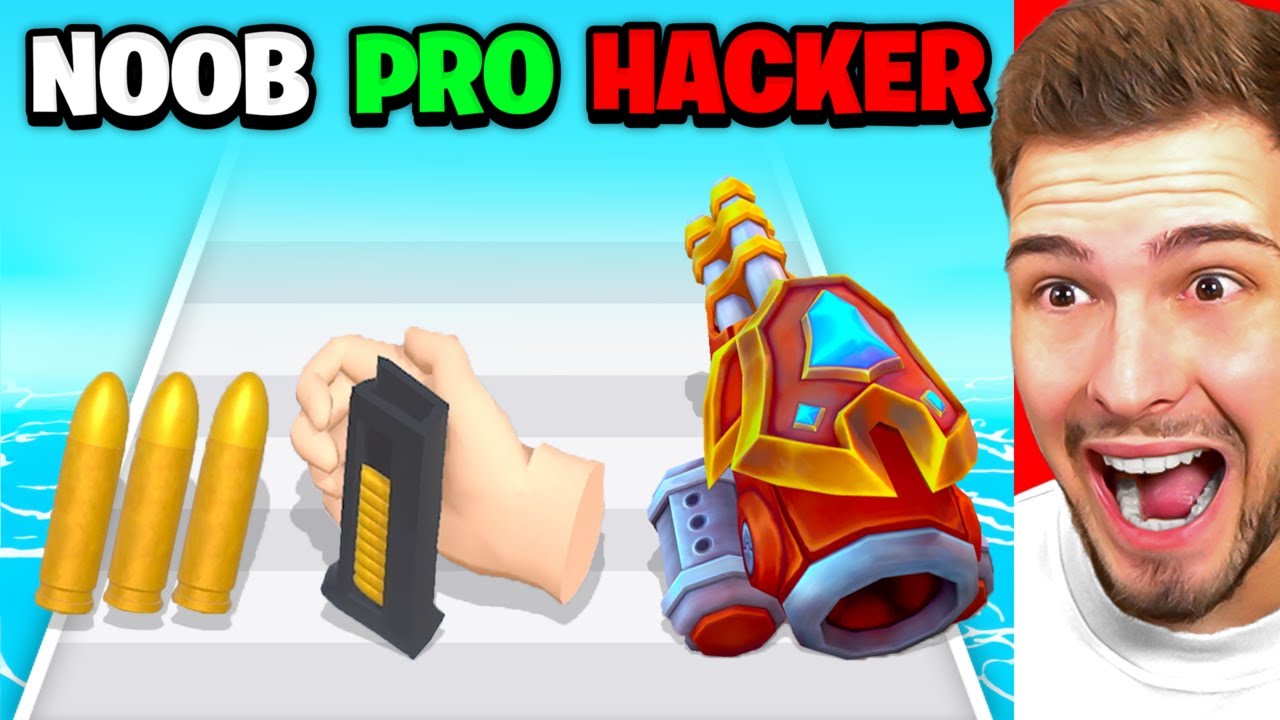 NOOB vs. PRO vs. HACKER in Reload Rush! - YouTube