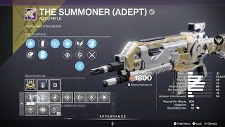 Passage of Persistence and getting a new Summoner (Adept)! | Destiny 2