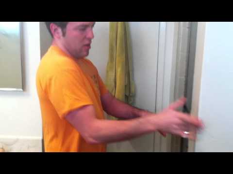 Bathroom Wall and Shower Door Drumming