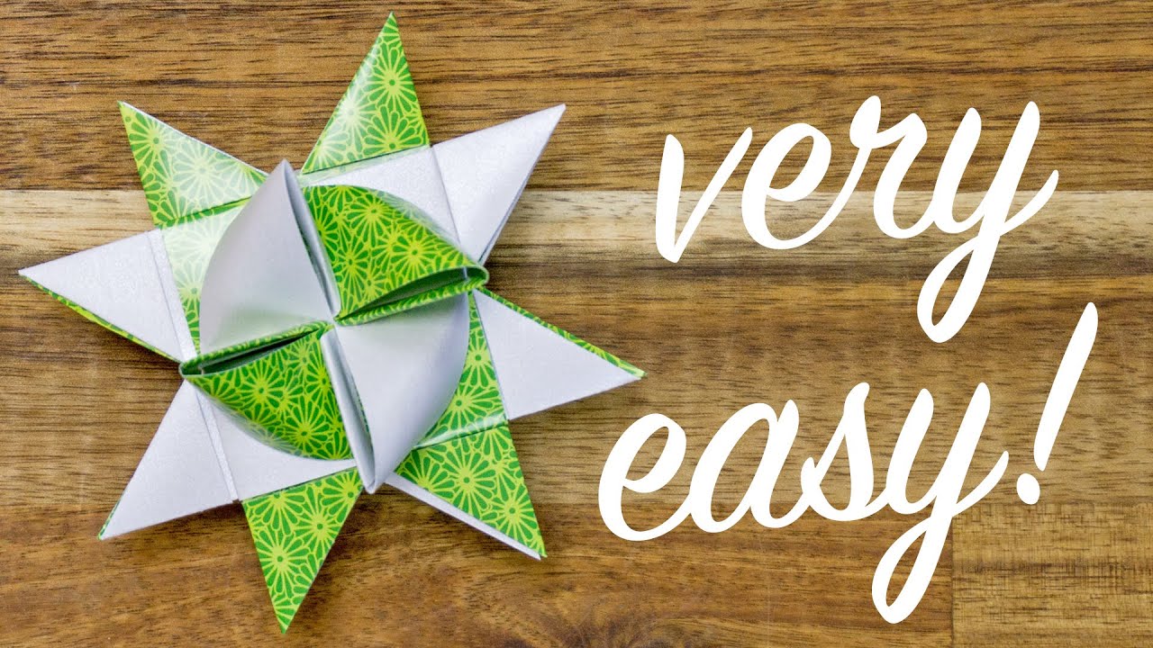 ORIGAMI Froebel Star making, EASY Christmas Star folding tutorial - YouTube