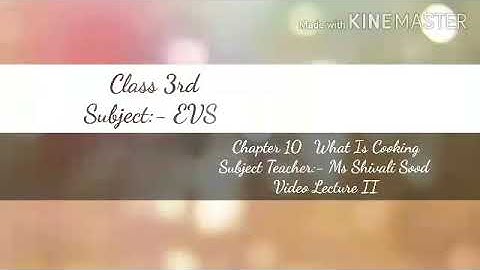 Evs class 3 chapter What is cooking 10 video 2/4, Amrit Indo Canadian Academy