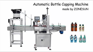 ZS-XG16P Automatic Linear Screw Bottle Dropper Capping Machine Cooking Oil With Cap Vibratory Feeder