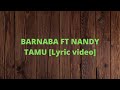 Barnaba ft Nandy -Tamu  [lyric video]