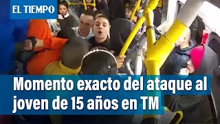 Momento exacto en el que Gustavo Agamez ataca al joven de 15 años en TM | El Tiempo Resimi