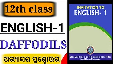 12th class invitation to english daffodils question answer || daffodils question answer || daffodils