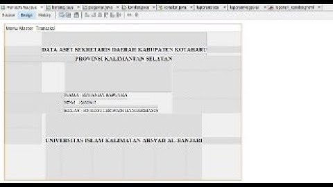 LENGKAP!!! Demo Laporan Data Inventaris Aset - APLIKASI NETBEANS IDE 8.2