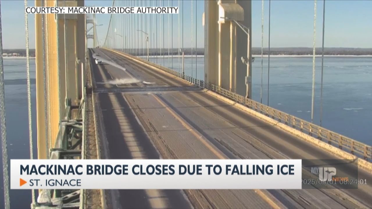 UPDATE: Mackinac Bridge opens after falling ice closure lasting most of