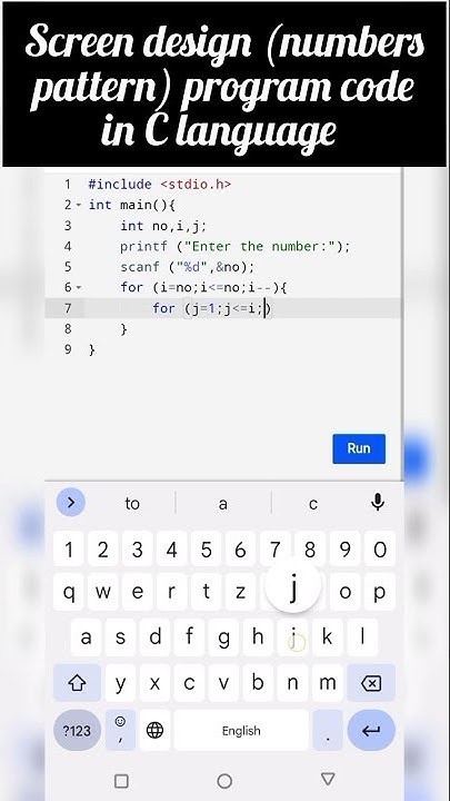 number pattern | c programming language | number pattern program code ...