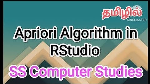 Apriori Algorithm in RStudio | data mining and machine learning in tamil,#sscomputerstudies,#apriori