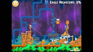 Angry Birds Short Fuse 28-9 100% Feather Mighty Eagle Walkthrough