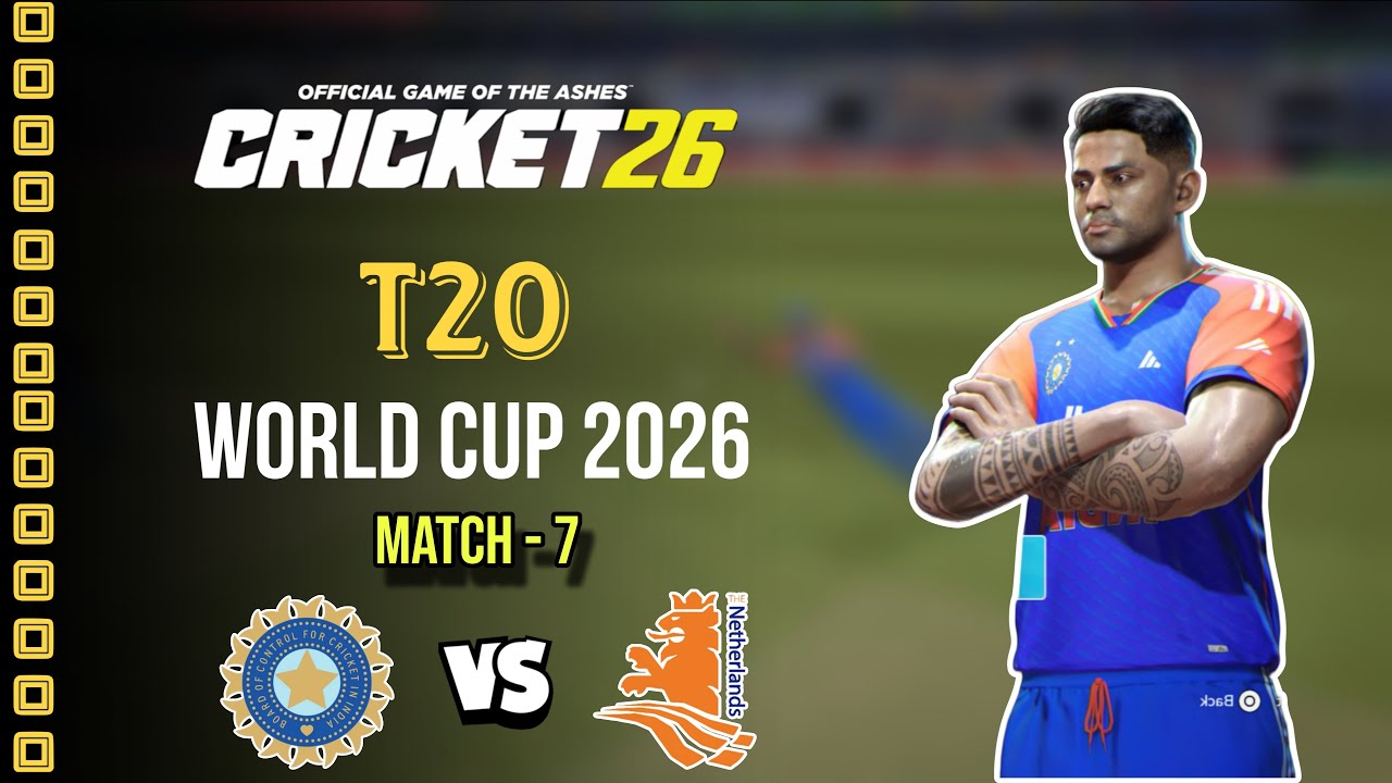 India vs Netherlands 🔥 | World Cup Match 7 LIVE | Cricket 26 | PS5 Live