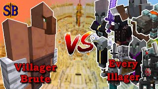 Brute Villager vs every Illager | Minecraft Mob Battle