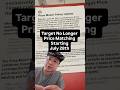 Target No Longer Price Matching after July 28th