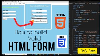 How to build HTML form in 5 minutes only from scratch | Learn coding now