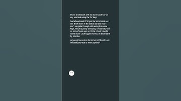 How to toggle Scroll Lock in Excel 2010 without a Scroll Lock key in the keyboard #shorts