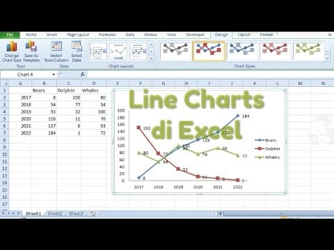 Membuat Diagram Garis (Line Chart) di Excel - YouTube