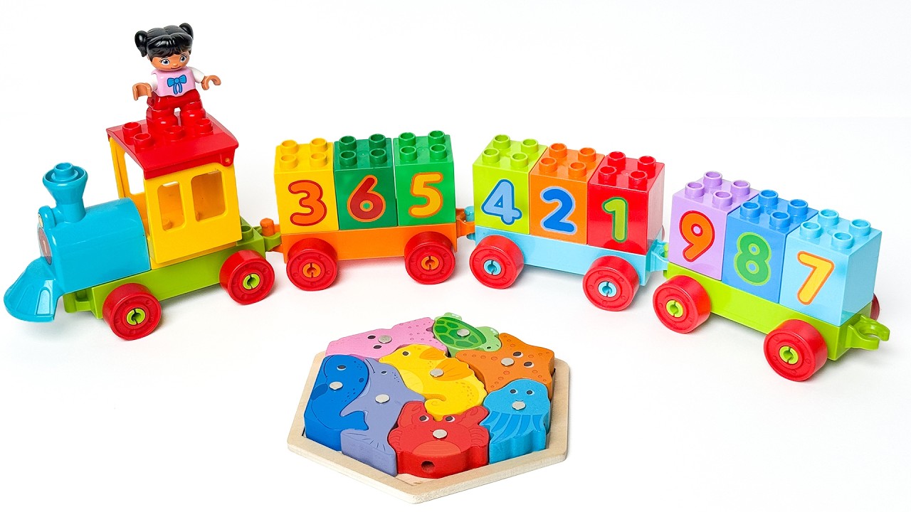 Изучаем ЦИФРЫ от 1 до 9 и морских животных - видео для детей