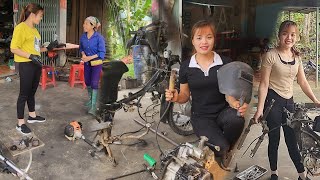 FULL VIDEO: Motorcycle engine repair techniques - daily life of Mechanical girl N.