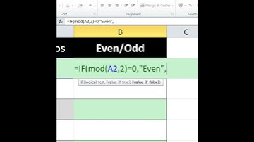 ODD & EVEN Formula in Excel #shortsfeed #shorts #youtubeshorts