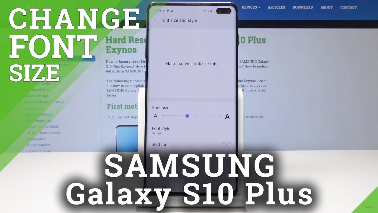 How To Adjust Font Settings Samsung Galaxy S10  S10  S10e