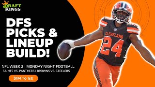DraftKings NFL Week 2 | MNF DFS Picks + Lineup Build! (MUST PLAYS)