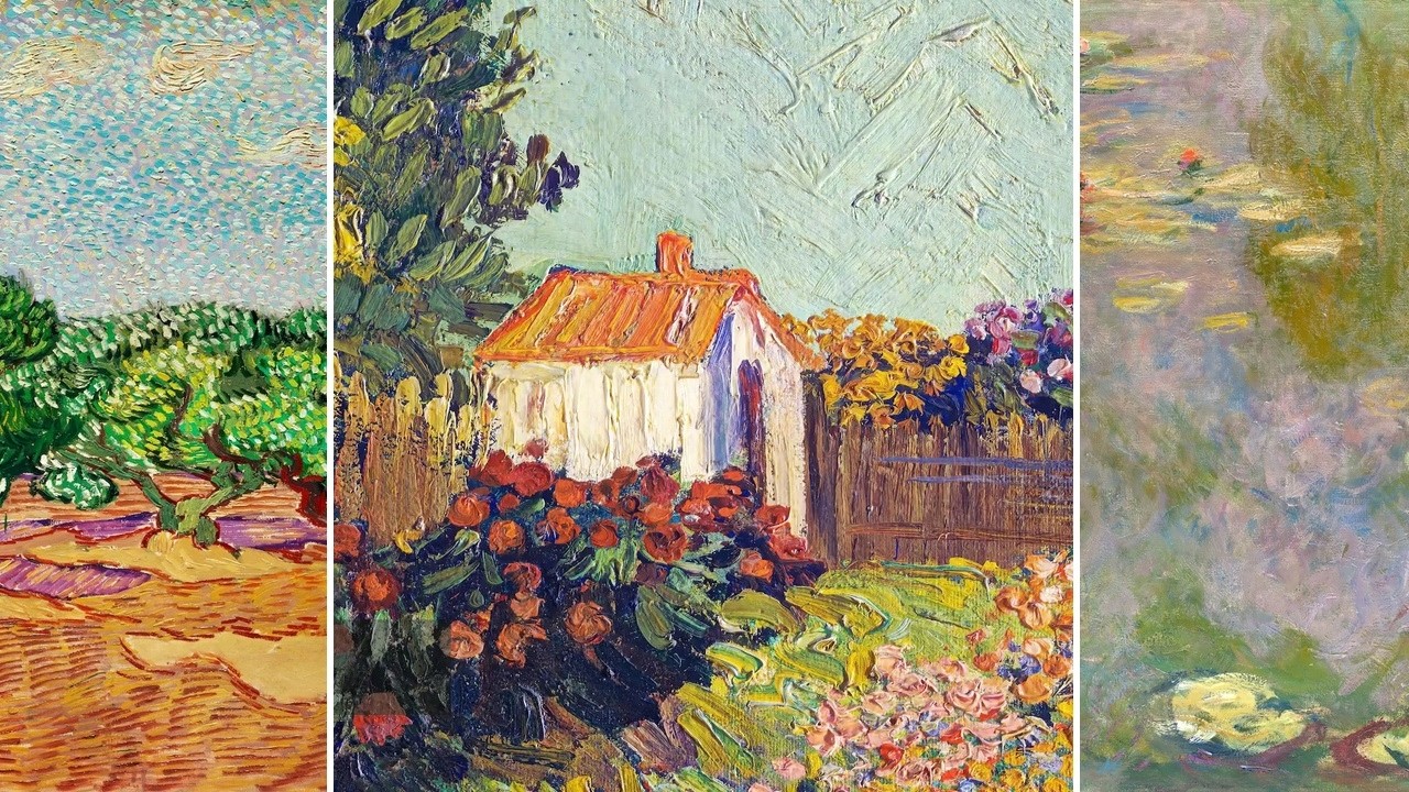 Fine Art TV — Silent Art Gallery · August 8 Night | van Gogh · Flower Garden & others