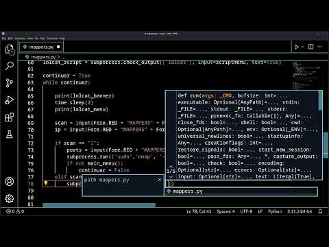 CODING SIMPLE NMAP FRAMEWORK [PYTHON] [ETHICALHACKING]